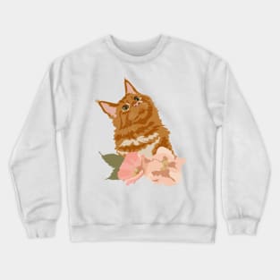 Ginger Orange Cat Crewneck Sweatshirt